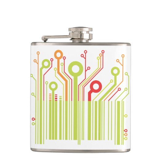 Barcode Vinyl Wrapped Flask Heupfles (Voorkant)