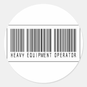 Barcode Zware Materiaalexploitant Ronde Sticker