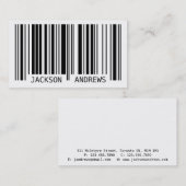 Barcode - zwart visitekaartje (Voorkant / Achterkant)
