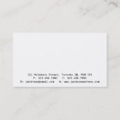 Barcode - zwart visitekaartje (Achterkant)