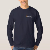 Barcoding Long-Sleeve Navy Blue Shirt (Voorkant)