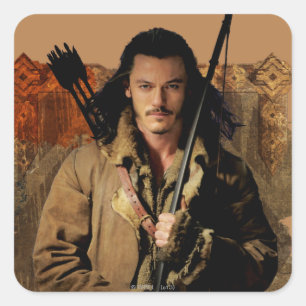 BARD BOWMAN™ grafische kaart Vierkante Sticker