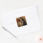 BARD BOWMAN™ grafische kaart Vierkante Sticker (Envelop)