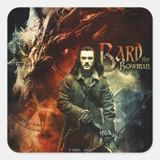 BARD BOWMAN™ & Smaug Vierkante Sticker (Voorkant)