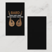 Bard D20 Dice Dungeon Dragons RPG Fantasy Gamer Visitekaartje (Voorkant / Achterkant)