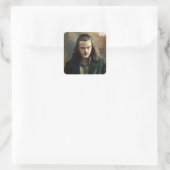 BARD DE BOWMAN™ grafische kaart Vierkante Sticker (Tas)