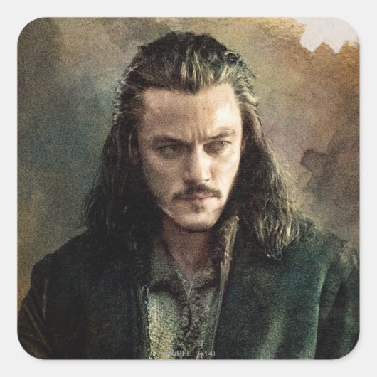 BARD DE BOWMAN™ grafische kaart Vierkante Sticker (Voorkant)