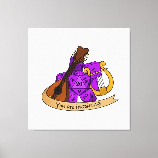 Bard Dice Design Canvas Afdruk (Voorkant)