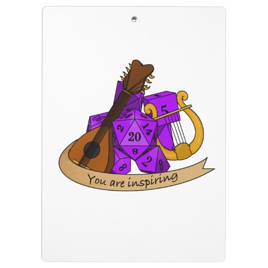 Bard Dice Design Klembord (Achterkant)