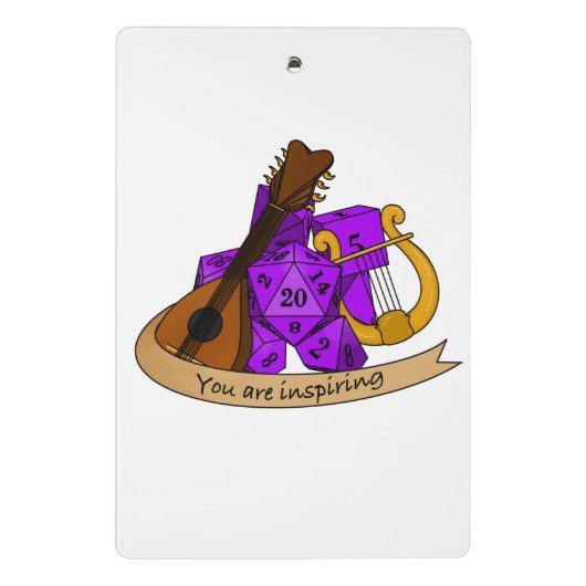 Bard Dice Design Mini Klembord (Achterkant)