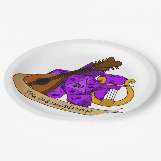 Bard Dice Design Papieren Bordje (Gekanteld)