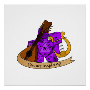 Bard Dice Design Perfect Poster