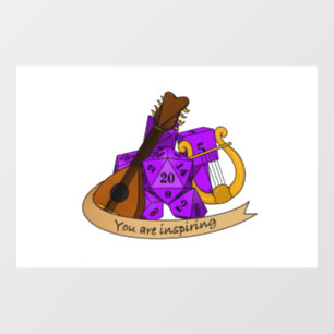 Bard Dice Design Raamsticker