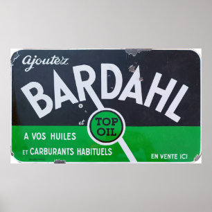 Bardahl Oil,  enamelteken. Poster