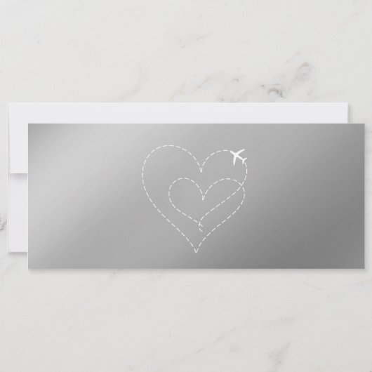 Barding Pass Destination Wedding QR code Kaart (Achterkant)