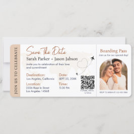 Barding Pass Destination Wedding QR code Kaart