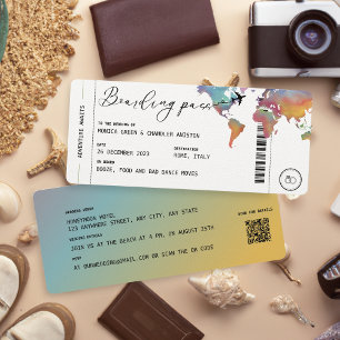 Barding Pass Destination Wedding QR code Kaart