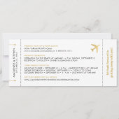 Barding Pass Gold Destination Wedding Save The Date (Achterkant)