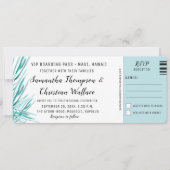 Barding Pass Palm Tropical Destination Wedding Kaart (Voorkant)