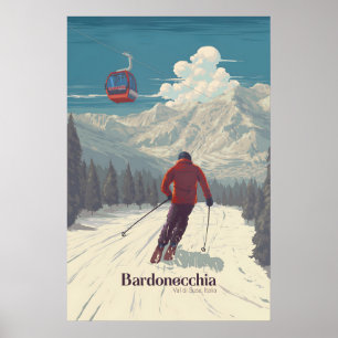 Bardonecchia Italië Skigebied Reisposter Poster