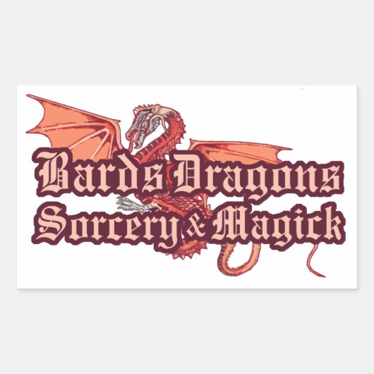 Bards, Draken, Sorcery en Magick Stickers (Voorkant)
