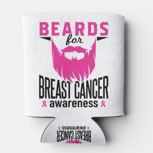 Bards for Breast Cancer Awareness Roze Baard Blikjeskoeler (Achterkant)