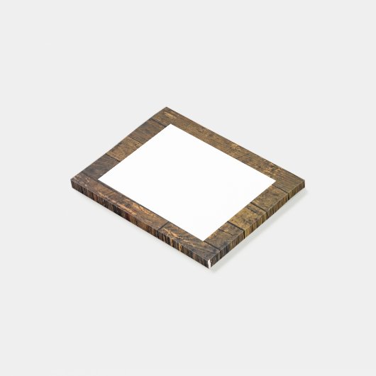 Bare Aged Wood Panel Border Post-it® Notes (Schuin)