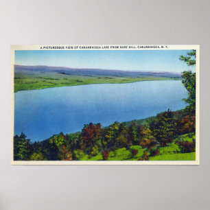 Bare Hill Uitzicht van het Canandaigua Lake Poster