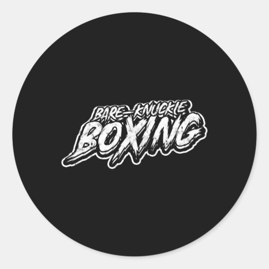 Bare-Knuckle Boksen Bare-Knuckle Boxer Atleet Ronde Sticker (Voorkant)
