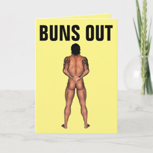 BARE MATT GUY BIRTHDAY KAART