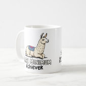 Bare Minimum Achiever Funny Llama Lazy Humor  Koffiemok (Voorkant links)