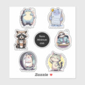 Bare Minimum Club Sticker Sheet | Grappig herkenba (Vel)