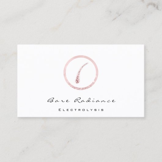 Bare Radiance Electrolysis Waxing Beauty Studio Visitekaartje (Voorkant)
