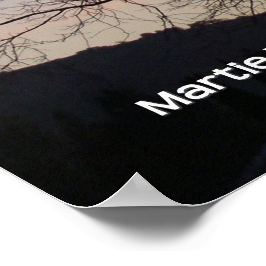 Bare Tree bij Dusk Poster (Hoek)