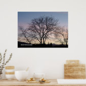 Bare Tree bij Dusk Poster (Keuken)