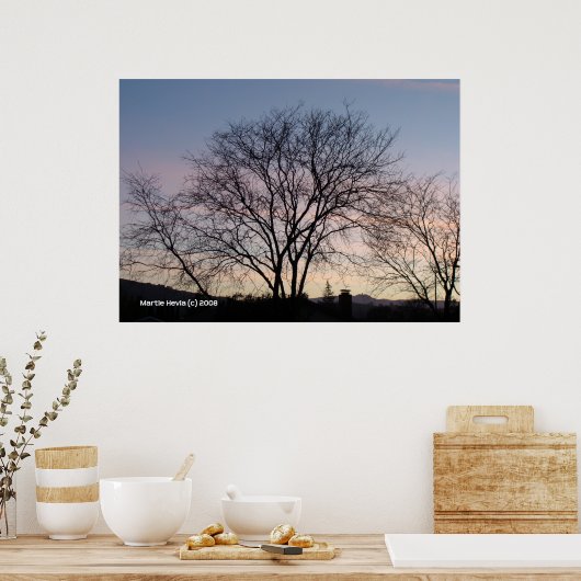 Bare Tree bij Dusk Poster (Keuken)