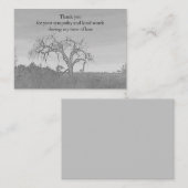 Bare Tree Dank u kaart Notitiekaartje (Voorkant / Achterkant)