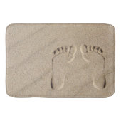 Barefeet Voetafdrukken in Zand Badmat (Voorkant)