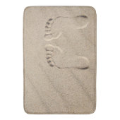 Barefeet Voetafdrukken in Zand Badmat (Voorkant Verticaal)