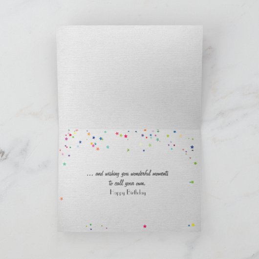 Barefet Dans La Piscine Carte D'Anniversaire (Intérieur)