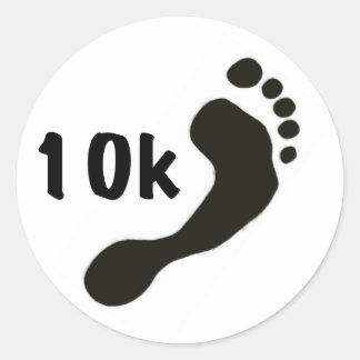 Barefoot 10K-sticker Ronde Sticker
