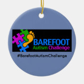 Barefoot Autism Challenge Circle Ornament (Voorkant)