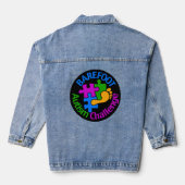 Barefoot Autism Challenge denim jacket (Verso)