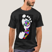 Barefoot Autism Challenge Logo T-shirt Mannen (Voorkant)