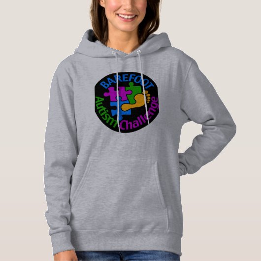 Barefoot Autism Challenge vrouwen hoodie (Voorkant)