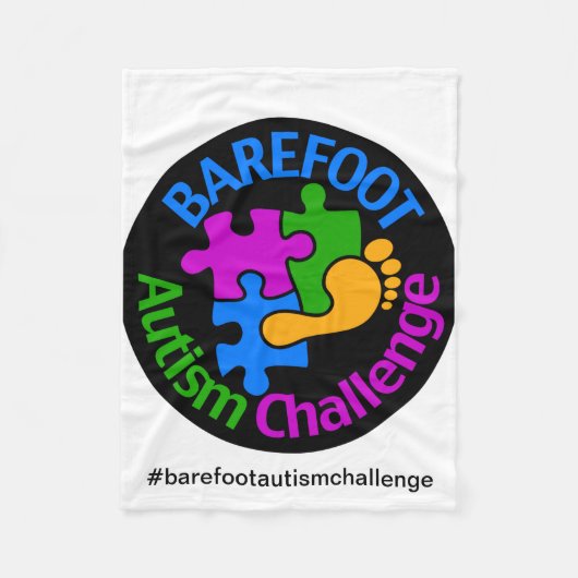 Barefoot Autisme Challenge Deken (Voorkant)