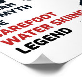 Barefoot Barefooting skiën Vader Poster (Hoek)