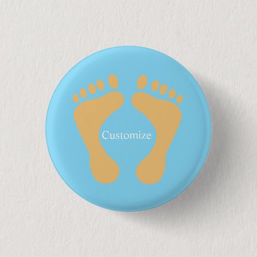 Barefoot Beach Bum Thunder_Cove Ronde Button 3,2 Cm (Voorkant)