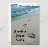 Barefoot Beach Party uitnodiging (Voorkant / Achterkant)