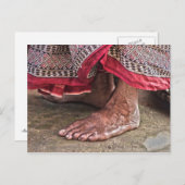 Barefoot bij de tempel briefkaart (Voorkant / Achterkant)